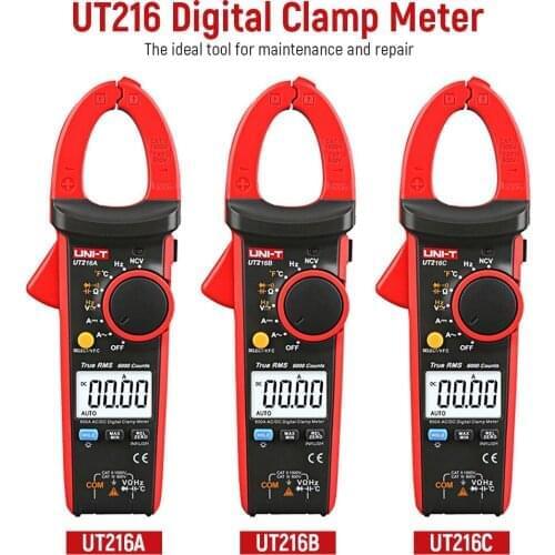 UNI-T UT216 Digital Clamp Meter True RMS 600A Automatic Range Ammeter DC AC Current Voltage Multimeter With Flashlight CA