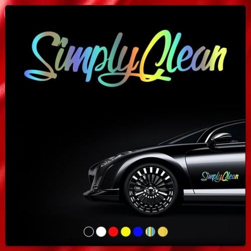 CS40085# Die-Cut Vinyl Decal Simply Clean Car Sticker Waterproof Auto Decors on Car Body Bumper Rear Window