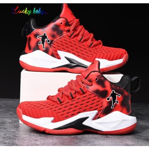 Sport Kids Sneakers Boys Basketball Shoes For Children Sneakers Shoes Boys Sneakers Basketball Trainers Lace-up Anti-slippery
