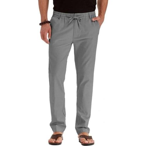 Long Quick Drying Drawstring Straight Business Trousers for Working