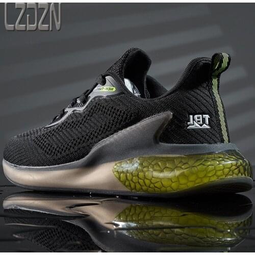 Mens Sports Particles Running Light Palm Air Cushion Board Shoes Web Celebrity Trendy With Popcorn Bottom Casual Jelly Bottom