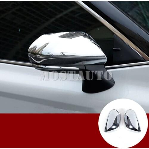 For Toyota Camry ABS Chrome Rearview Mirror Frame Trim Cover 2018-2019 2pcs Silver/Black Car Accessories Interior Car Decor