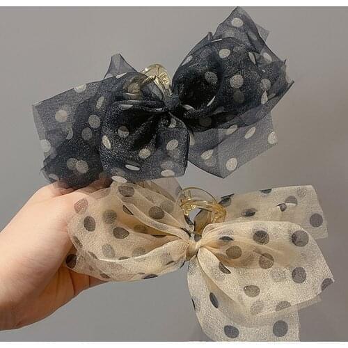 Elegant Bow Mesh Hair Clips Plastic Hair Claw Clips Big Size Makeup Hair Styling Barrettes Women Hair Accessories