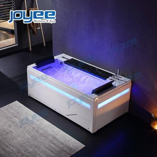 JOYEE New Design Whirlpool Bathtubs with Luxury LED Light Strip Skirt Water Jetted Spa Hot Tubs Acrylic Jacuzzi