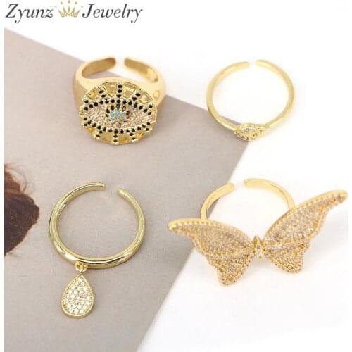 5PCS, Bohemia Gold Drop Butterfly Eye Rings For Women Girls Gothic Geometric Anillos Mujer Punk Jewelry Gift for Girl