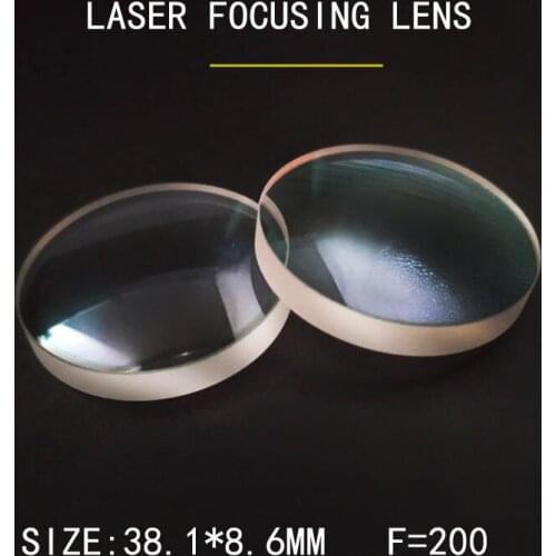 Weimeng Raytools Collimator Lenses/Focus Lens 10 pcs 38.1*8.6mm F=200 JGS1 1064nm coating Plano-convex For laser machine