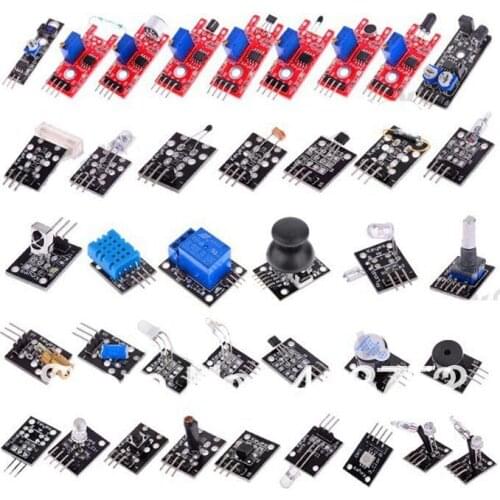 Glyduino 37 in 1 Sensor Kit for Arduion Smart Electronics High-Quality Works for Arduino Boards