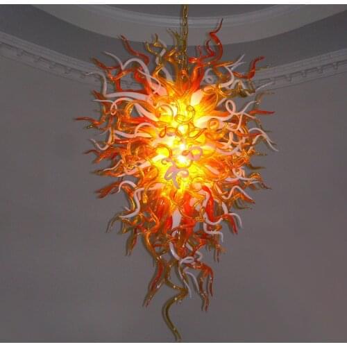 Lamp Lighting Pendant Lights Flower Shape Ceiling Lamps LED Bulbs Hand Blown Murano Glass Chandeliers