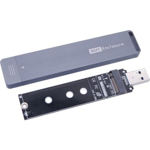 M.2 Mobile HDD Enclosure NGFF To USB3.0 External SATA Protocol SSD Solid State Hard Disk Box Adapter Converter Expansion Case