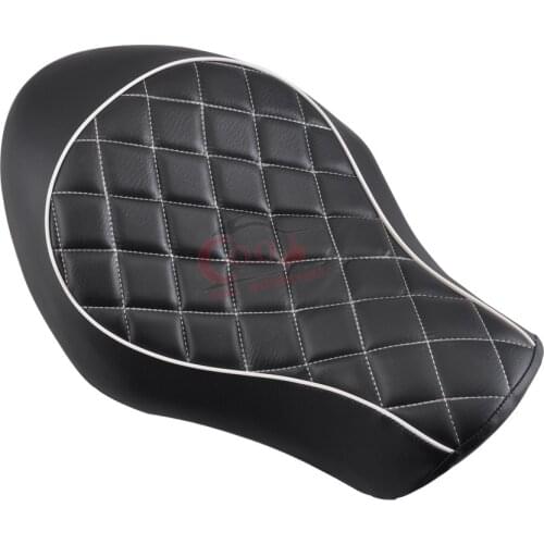 Motorcycle Wide Low-Pro Driver Solo Seat Black Fits For Harley Sportster XL883 XL883N 2005-2013