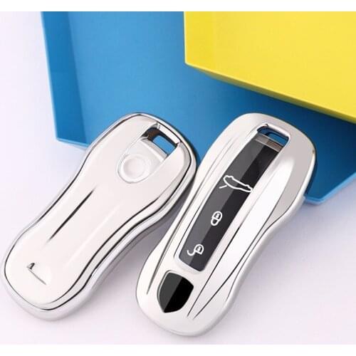Soft TPU Remote Key Cover Case Skin Shell Fit For Porsche Cayenne Panamera 2017-2020