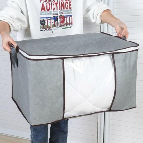 Non-Woven Clothes Storage Bags Pillow Duvets Wardrobe Closet Organizer Save Space Large Capacity Travel Tidy Pouch Accessories