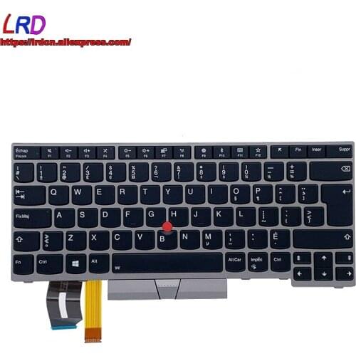 New CFR Canadian French Backlit Keyboard for Thinkpad T480S T490 P43S E480 E490 T495 L480 L490 L380 L390 Yoga Laptop 01YN342