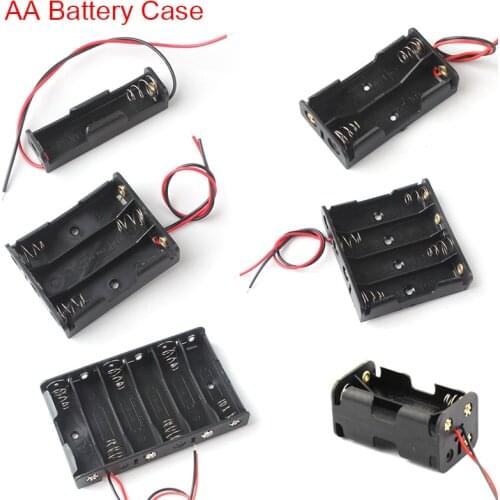 2021 New 1 2 3 4 8 Slots AA Battery Case Box AA LR6 HR6 Battery Holder Storage Case With Lead Wire Bateria Protection Container