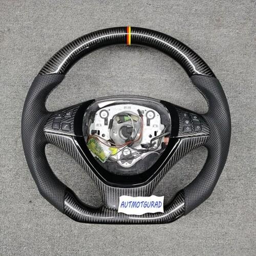 New High Quality Carbon Fiber Leather Steering Wheel For BMW E70 2008 2009 2010 2011 2012 2013 No Paddle