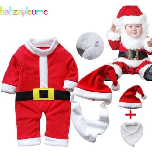 New Years Child Clothes Infant Rompers Hats Children Clothing Boys Girls Costume Santa Cosplay Baby Outfits Spring Winter A088