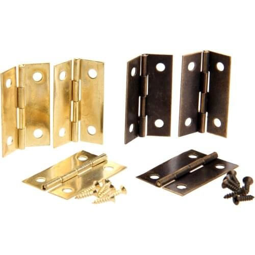 4Pcs 34*22mm Furniture Door Hinge Cabinet Drawer Jewelry Wooden Box Wine Case Decor Hinge