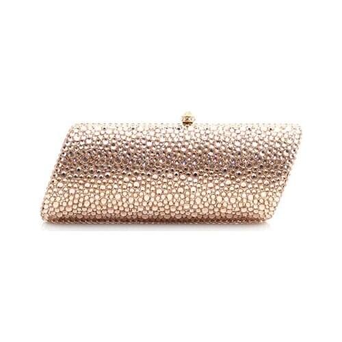 Gift Box women Gold green white pink red Crystal Women Evening Bags Stones Beaded Wedding Clutch Bridal Diamond Minaudiere Purse