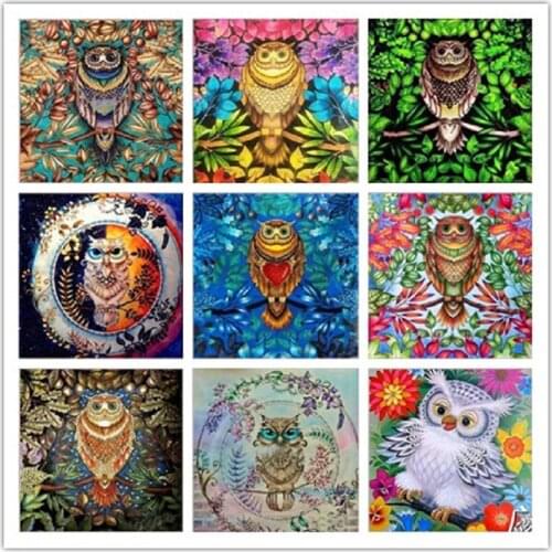 Full 3D Diy Diamond Painting Mosaic Kits Cute Owl Crafts Square 5D Diy Diamond Embroidery Animals Sticker Cross Stitch Set