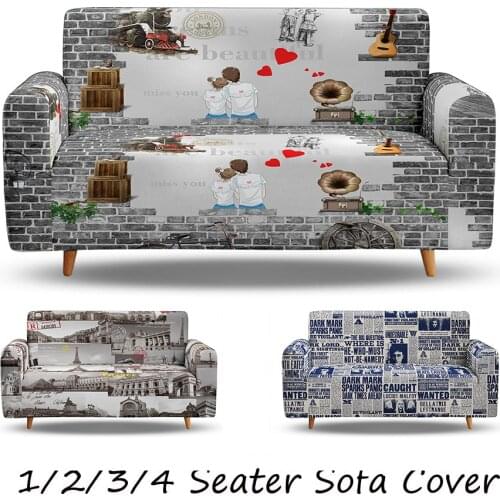 European Style Dustproof Non-slip Elastic Sofa Cover Sofa Cover Living Room Corner Sofa Cover Armchair Cover 1/2/3/4 Sea