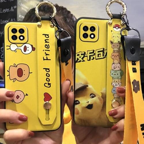Wrist Strap Phone Holder Phone Case For OPPO A72 5G/A73 2020 5G Back Cover Soft Case Cartoon New