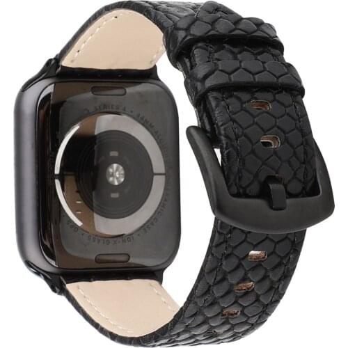 For Apple Watch 5/4/3/2/1 Leather Watchbands Vintage Snake Skin Sport Wrist Band Fashion Women Replacement Smartwatches Strap