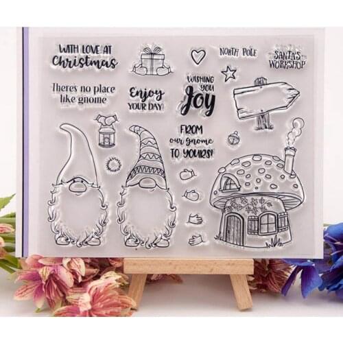 Christmas Santa Clause Transparent Clear Silicone Stamp and Cutting Dies DIY Scrapbooking Photo Album Decorative Card Making