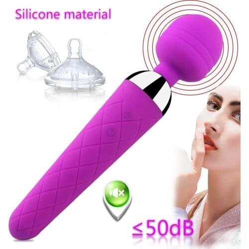 Strong Power 10 Vibration Modes Silicone Waterproof Multi-function Charging AV stick Female Pussy Massage Masturbation products