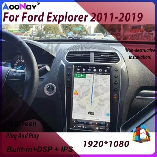 Aucar Tesla 13.6 Inch For Ford Explorer Android Multimedia Car Radio For Ford Explorer 2011-2019 GPS Navigation Stereo Autoradio