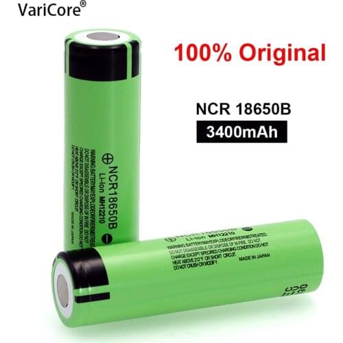 VariCore 100% New Original NCR18650B 18650 3400 mAh Li-ion Rechargeable battery For Flashlight batteries