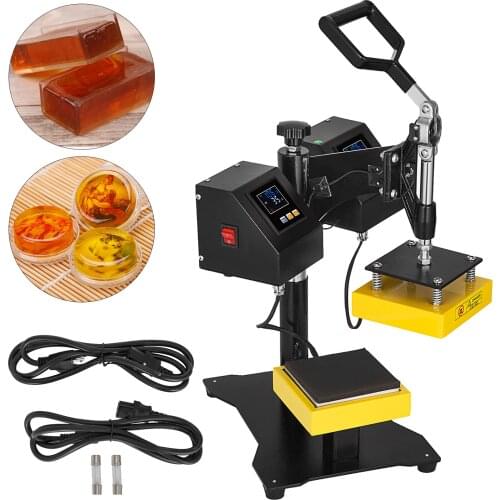 VEVOR 5"x5" Manual Rosin Press Machine Swing Away Rosin Heat Press Digital Timing Dual Heating Elements Swing-Arm High Pressure