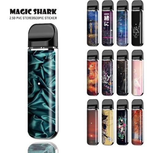 Magic Shark New Arrival Skull Flash Anime Astronaut Moon Cake PVC Sticker Cover Tape Case for Smok Novo