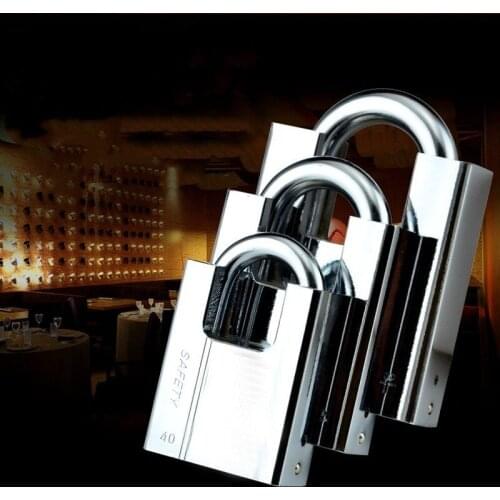 Keyed Padlock Waterproof Antirust Multifunctional Padlock Anti-Theft Lock Pry Door Lock Unlocked Head Window Lock 30mm/40mm