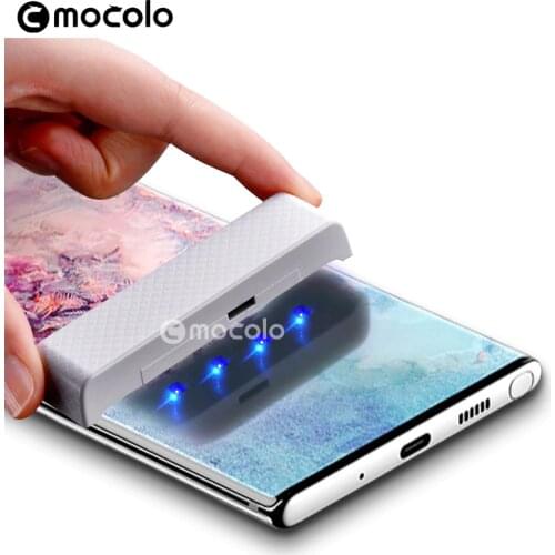 For Samsung Note 10 Screen Protector Mocolo S20 Liquid Glue Curved UV Tempered Glass for Samsung Note 10 Plus Screen Protector