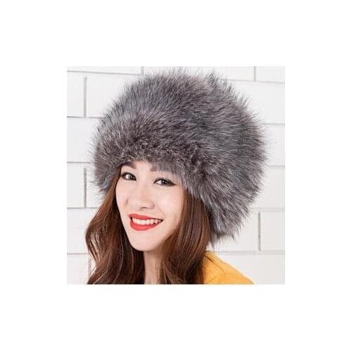 Winter Thicken Warm Faux Rabbit Fur Hat Outdoor Ski Cap Fashion Soft Comfortable Women Casual Pure Color Beanies Gift