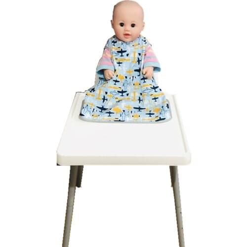 1 set with MAGIC TAPE Baby dining chair Gown BLW cover all in one childrens dining Clothes waterproof anti dirty cover