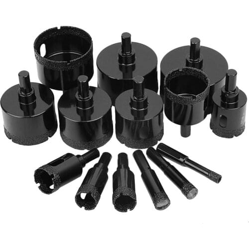 1pc Diamond Coated Drill Bit Set Tile Marble Glass Ceramic Hole Saw Drilling Bits For Power Tools 6mm-65mm