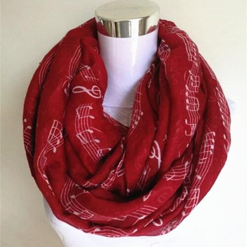 10pcs/lot Musical Notes winter Infinity Scarf Women music shawls and scarves foulard bufandas mujer 2015 echarpes foulards femme
