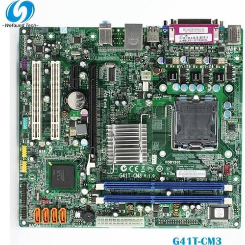 100% working desktop motherboard for G41T-CM3 775 DDR3 mainboard fully tested