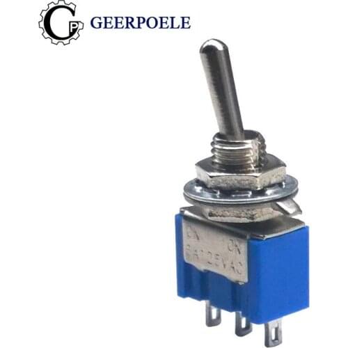 50 Pcs OFF-ON MTS-102 3 Pin 2 Position Mini Latching Toggle Switch SPDT AC 125V/6A 250V/3A