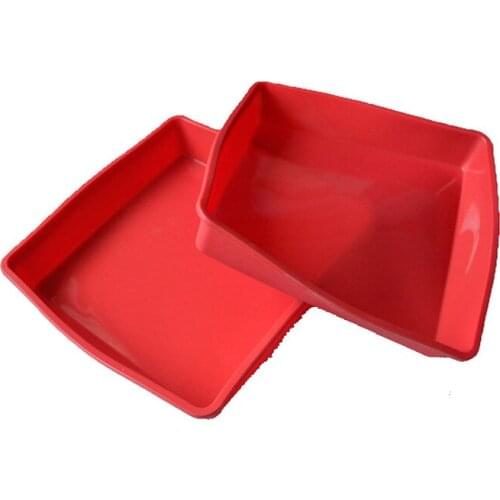 6.4inch Non-stick Square Silicone Cake Mold Mousse Toast Pastry Baking Trays Tool DIY Chiffon Cake Decorating Pizza Bakeware