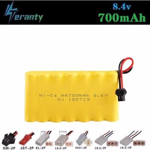 700mah 8.4v Rechargeable Battery For Rc toys Cars Tanks Robots Gun NiCD Battery AA 8.4v 700mah Batteries Pack For Rc Boat 1PCS