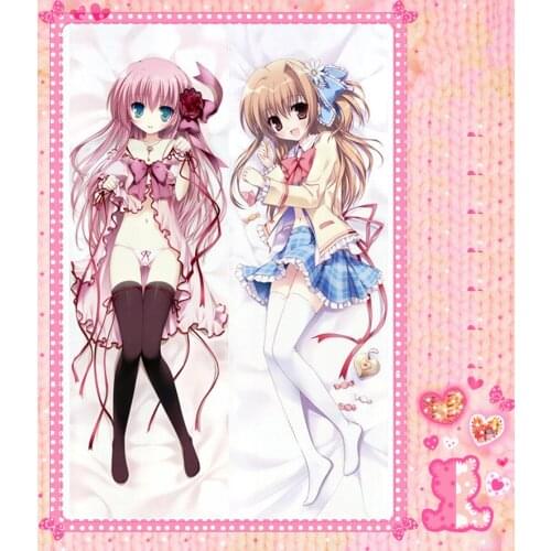 Anime Cartoon tinkle Double Bolster Hugging Pillow Case Pillow Cover Pillowcase Peach Skin 2 Way No.7038