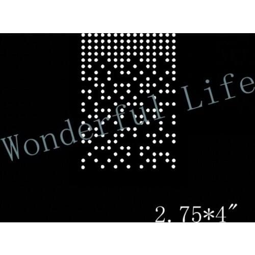 Free shipping Cheer bow gradient grid 2.75" x 4" rhinestone Iron On bling transfer Trim applique transfer design