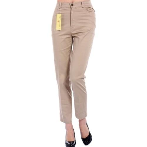 High Quality Fashion Summer Women Plus Size Pants Female Solid Color Pants 100% Cotton Casual Pants Ankle Length Trousers Women