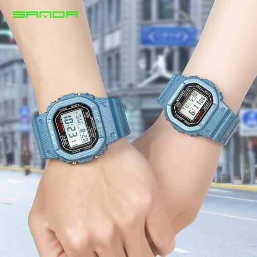BASID Luxury Lovers Sport Cow Boy Style Watches For Women Digital Wristwatch Men Couple Valentines Day Gift to Girlfriend Pairs