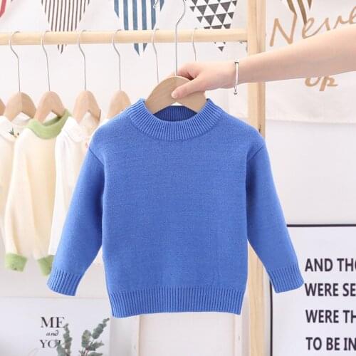 Children Clothing Tops For Girls Boy Cute Female Autumn Winter Knitted Pullover Striped Plus Velvet Sweater 6M 1 2 3 4 Years