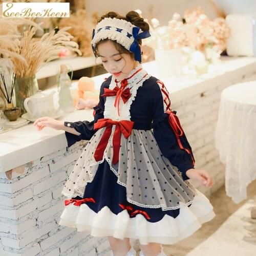 Children Lolita Full Set Long sleeveDress Spain Palace princess lolita cosplay Girls Loli Princess dress sweet lolita costume