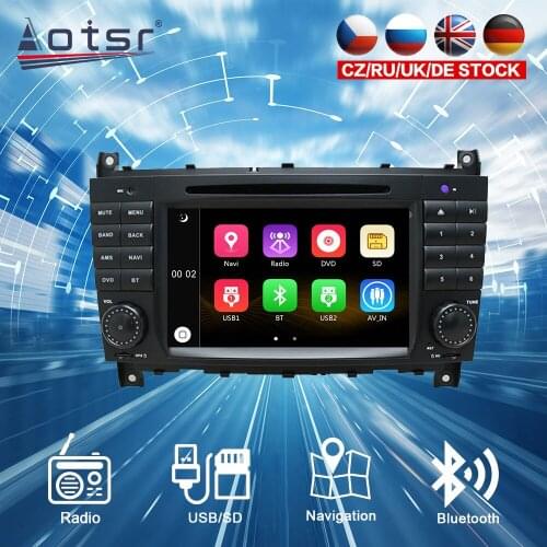 For Mercedes-Benz C-Class W203 2004-2007/CLC W203 2008-2010/CLK Wince 6.0 CD DVD Player Single DIN 7 Inch GPS Navigation Player