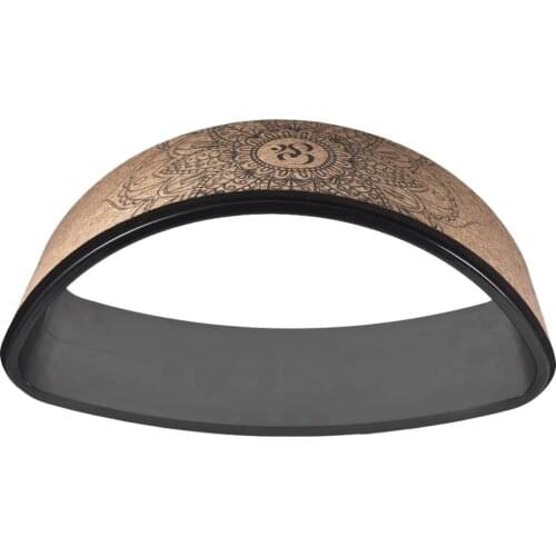 Yoga Wheel Bent Back Stretch Natural Cork Solid Fitness Wheel Pilates Ring Sturdy Wheel Yoga Training Wheel supplies